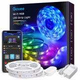 Banda LED Govee H6110 RGB, Sincronizare Muzica, Wifi si Bluetooth 10m, Alexa, Google Asistant, Generic