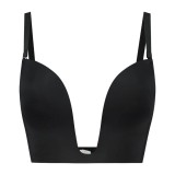 Bye Bra Ultra Plunge Biustonosz Czarny L z Anatomiczną Konstrukcją