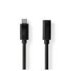 Cablu prelungitor USB-C tata v3.2 - USB-C mama v3.2 2m 4K /60Hz 60W, Nedis