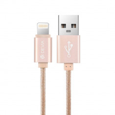 Cablu de date Devia Fashion MFI Lightning 1.2m Rose Gold foto