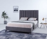 Cumpara ieftin Pat Deja Vu 160x200 cm Tapitat Catifea Gri Somiera Inclusa (cod ML 2005-04)