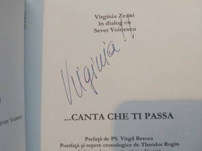 CANTA CHE TI PASA.VIRGINIA ZEANI CU SEMNATURA.2011 S1. foto
