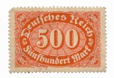 Germania - Valori noi, 1922-1923 - 500 Mk, neobliterat