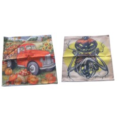 Set 2 huse de perna pentru halloween, 45 x 45 cm, poliester, culori deschise, multicolor