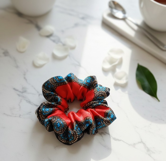 Elastic Păr Damasc 'Brownie' Texturat