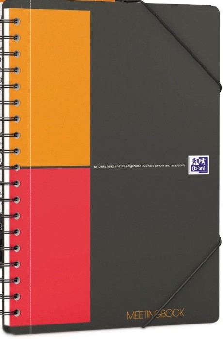 Caiet cu spirala B5, OXFORD Int. Meetingbook, 80 file -80g/mp, Scribzee,
