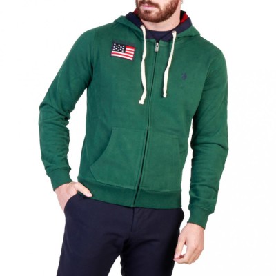 Hanorac sport barbati U.S. Polo Assn. 43482 47130 culoare Verde marime M foto