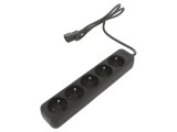 Prelungitor LANBERG 1m 5 prize 10A negru gumă