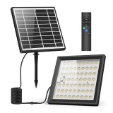 Proiector LED Ustellar, 30 W, Panou solar, IP65, 4500 mAh, telecomanda