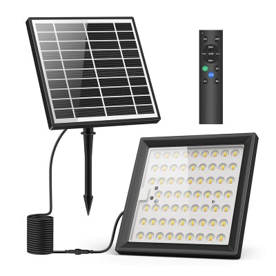 Proiector LED Ustellar, 30 W, Panou solar, IP65, 4500 mAh, telecomanda foto