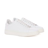Sneakers barbati albi din piele PA20