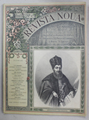 REVISTA NOUA , DIRECTOR B.P. HASDEU , ANUL II , NR. 4 , 15 APRILIE , 1889 foto