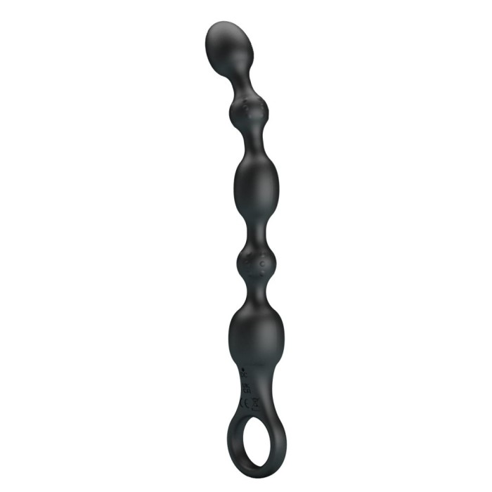 Bile Anale Cu Vibratii Van, Negru, 24 cm