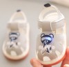 Sandalute gri cu piuitoare - Ursulet cu led (Marime Disponibila: 6-9 luni, Superbaby