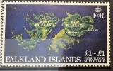 PC418 - FALKLAND ISLANDS 1982 Harta insula, serie MNH, 1v