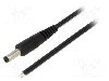 Cablu alimentare DC, cabluri, DC 4,8/1,7 mufa, negru, 0,5m, WEST POL - P48-TT-T050-050BK