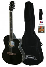 Set Chitara electro acustica Western Santander WS 55 acordor integrat foto