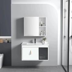 Set mobilier de baie cu lavoar Paris 60cm White