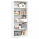 VidaXL Bibliotecă, alb, 80x24x176 cm, lemn prelucrat