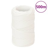 Franghie de barca, alb complet, 2 mm, 500 m, polipropilena GartenMobel Dekor, vidaXL