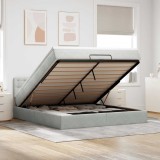 VidaXL Cadru de pat otoman cu saltea Gri deschis 160x200cm catifea 3311927