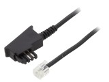 Cablu Telefon RJ11 Goobay 6m Negru Mufă F TAE CCA 68536