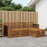 vidaXL Set de canapele de exterior 4 pcs natural 3384200
