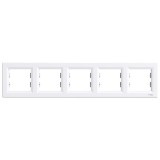 Rama Ornament 5 posturi Schneider Asfora alb EPH5800521