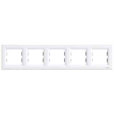 Rama Ornament 5 posturi Schneider Asfora alb EPH5800521 foto