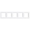 Rama Ornament 5 posturi Schneider Asfora alb EPH5800521