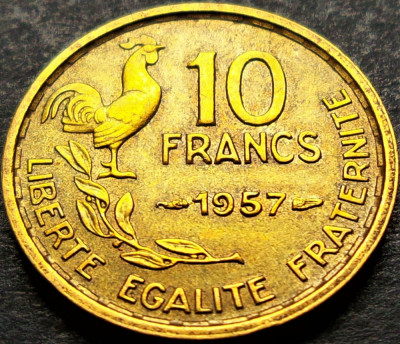 Moneda istorica 10 FRANCI - FRANTA, anul 1957 *cod 479 B foto