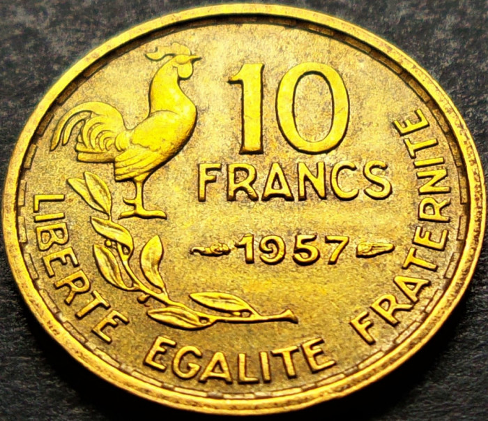 Moneda istorica 10 FRANCI - FRANTA, anul 1957 *cod 479 B