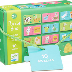 Puzzle educativ - Puzzle duo: Habitat | Djeco