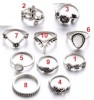 Inele Argint Tibetan: Flori, Floarea Soarelui, Lacrima, Frunze - Set Inele Finute, Delicate, Handmade - Stil Oriental India