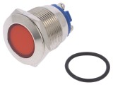 Lampă de control LED roșie plată 24V cu șurub &Oslash;19mm NINIGI
