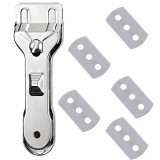 Cumpara ieftin Racleta pentru plita ceramica si inductie, din plastic si otel, 14x4.5 cm, argintiu , accesoriu esential pentru curatarea suprafetelor delicate