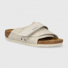 Birkenstock papuci din piele Kyoto femei, culoarea bej, 1024526