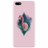 Husa silicon pentru Huawei Y5 Prime 2018, Flamingo With Sunglass