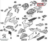 Cumpara ieftin Carena laterala dreapta spate originala Peugeot Jet Force 50-125cc (alba)