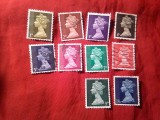 Serie mica Marea Britanie 1967 Regina Elisabeta , 10 val. stampilate