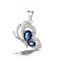 Pandantiv argint 925, JW1590, model fluture, placat cu rodiu