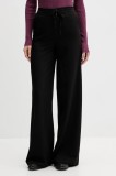 Colmar pantaloni culoarea negru, lat, high waist, 0606.2ZW