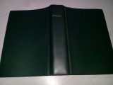 Biblie veche,,Sfanta scriptura,Vechiului si noului testament,coperti vinil Verde