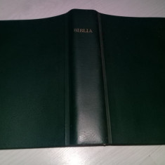 Biblie veche,,Sfanta scriptura,Vechiului si noului testament,coperti vinil Verde