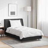 Pilotă vidaXL cu Pernă, Microfibră, Alb, 155x220 cm - Set 2 Piese, Ușoară, Respirabilă, Design Modern