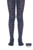 Ciorapi copii groși cu model fundițe și ștrasuri, Samira 50 Den - Denim, 140-146 (22), Conte Elegant