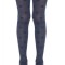 Ciorapi copii groși cu model fundițe și ștrasuri, Samira 50 Den - Denim, 140-146 (22)