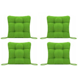 Set Perne decorative pentru scaun de bucatarie sau terasa, dimensiuni 40x40cm, culoare Verde, 4 bucati/set, Palmonix