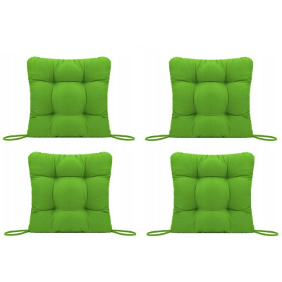 Set Perne decorative pentru scaun de bucatarie sau terasa, dimensiuni 40x40cm, culoare Verde, 4 bucati/set foto