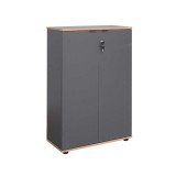 Cumpara ieftin Bibliotecă Adore Rio cu 2 Uși, Cheie și 3 Rafturi, 72 x 109 x 34 cm